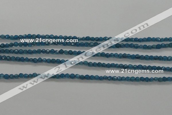 CTG410 15.5 inches 2mm faceted round tiny dyed candy jade beads