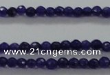 CTG411 15.5 inches 2mm faceted round tiny dyed candy jade beads