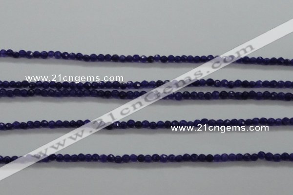 CTG411 15.5 inches 2mm faceted round tiny dyed candy jade beads