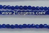 CTG412 15.5 inches 2mm faceted round tiny dyed candy jade beads