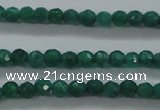 CTG414 15.5 inches 2mm faceted round tiny dyed candy jade beads