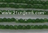 CTG416 15.5 inches 2mm faceted round tiny dyed candy jade beads