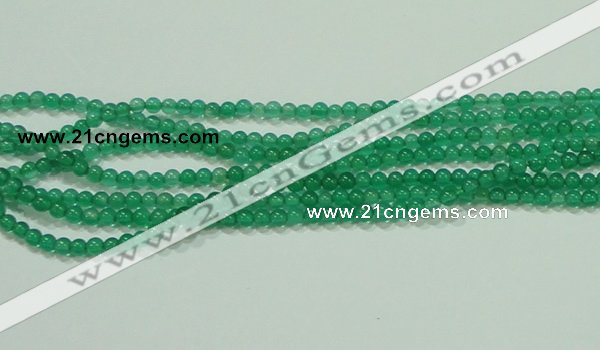 CTG42 15.5 inches 2mm round grade A tiny green agate beads wholesale