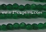 CTG422 15.5 inches 3mm faceted round tiny dyed candy jade beads