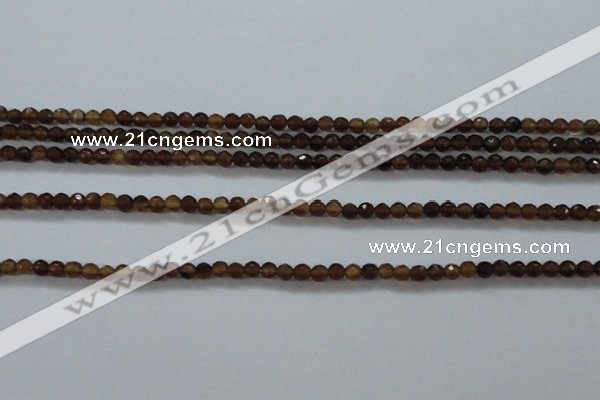 CTG425 15.5 inches 2mm faceted round tiny agate gemstone beads