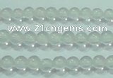 CTG44 15.5 inches 2mm round tiny white crystal beads wholesale