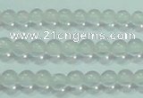 CTG44 15.5 inches 2mm round tiny white crystal beads wholesale