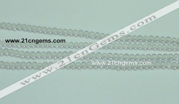 CTG44 15.5 inches 2mm round tiny white crystal beads wholesale