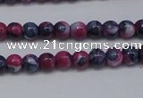 CTG453 15.5 inches 3mm round tiny dyed rain flower stone beads