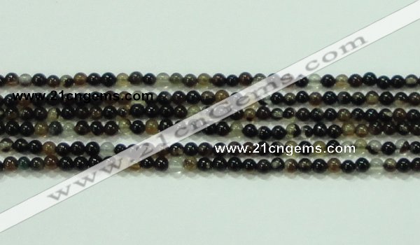 CTG46 15.5 inches 2mm round tiny black agate beads wholesale