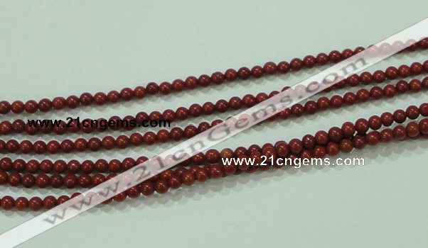 CTG48 15.5 inches 2mm round tiny red brick beads wholesale