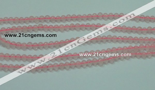 CTG49 15.5 inches 2mm round tiny rose quartz beads wholesale