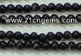 CTG51 15.5 inches 1.5mm round grade AB tiny black agate beads wholesale