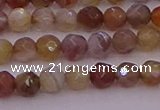 CTG514 15.5 inches 4mm faceted round tiny botswana agate beads