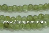 CTG55 15.5 inches 2mm round tiny olivine gemstone beads wholesale