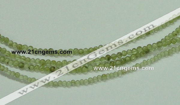 CTG55 15.5 inches 2mm round tiny olivine gemstone beads wholesale