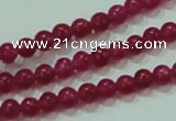 CTG57 15.5 inches 2mm round tiny dyed white jade beads wholesale