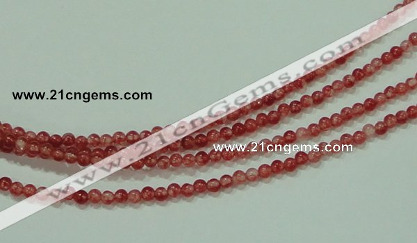 CTG59 15.5 inches 2mm round tiny dyed white jade beads wholesale