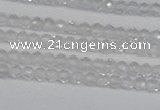 CTG600 15.5 inches 2mm faceted round white crystal beads