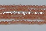 CTG609 15.5 inches 2mm faceted round golden sunstone beads