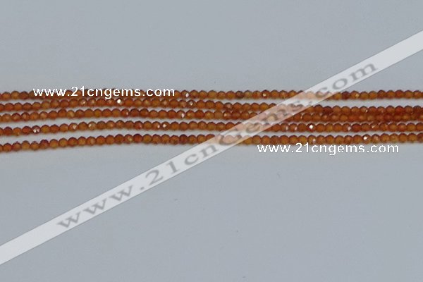 CTG615 15.5 inches 2mm faceted round orange garnet beads