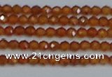 CTG616 15.5 inches 3mm faceted round orange garnet beads