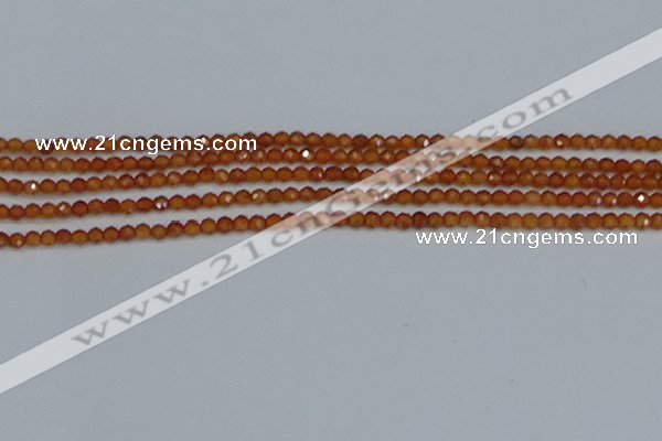 CTG616 15.5 inches 3mm faceted round orange garnet beads