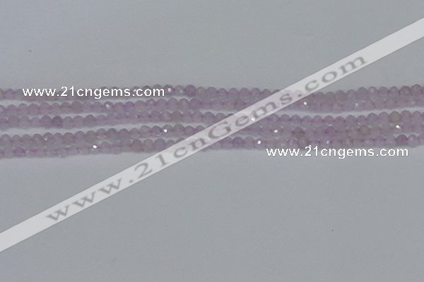 CTG622 15.5 inches 3mm faceted round lavender amethyst beads