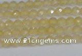 CTG624 15.5 inches 3mm faceted round citrine gemstone beads