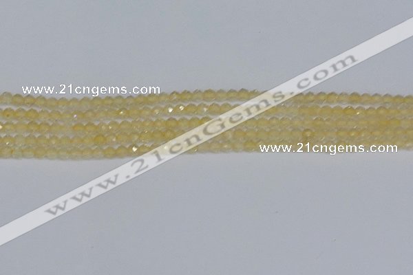 CTG624 15.5 inches 3mm faceted round citrine gemstone beads