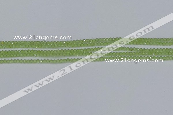CTG629 15.5 inches 2mm faceted round peridot gemstone beads