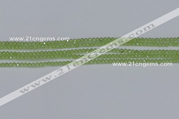 CTG630 15.5 inches 3mm faceted round peridot gemstone beads