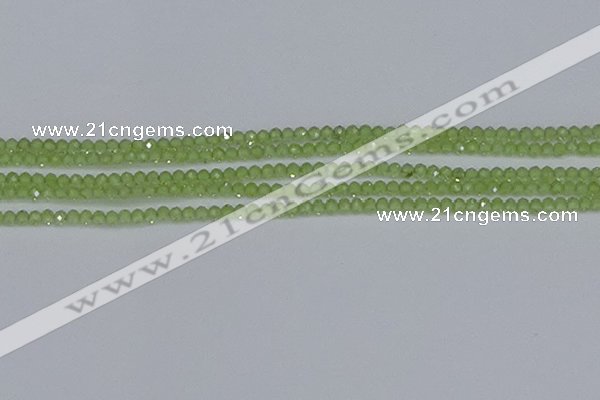 CTG630 15.5 inches 3mm faceted round peridot gemstone beads