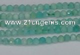 CTG647 15.5 inches 2mm faceted round Peru amazonite beads