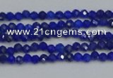 CTG649 15.5 inches 2mm faceted round lapis lazuli gemstone beads