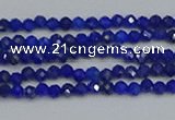 CTG649 15.5 inches 2mm faceted round lapis lazuli gemstone beads