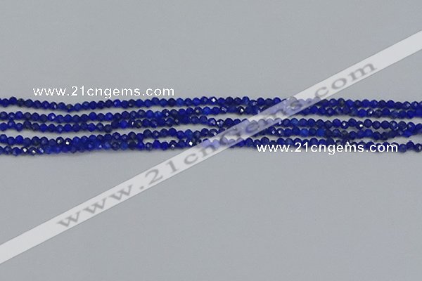 CTG649 15.5 inches 2mm faceted round lapis lazuli gemstone beads