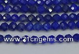 CTG650 15.5 inches 3mm faceted round lapis lazuli gemstone beads