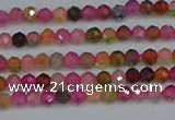 CTG652 15.5 inches 3mm faceted round tourmaline gemstone beads