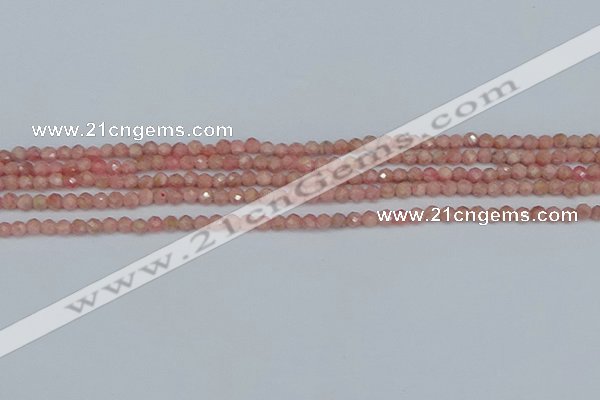 CTG654 15.5 inches 3mm faceted round Argentina rhodochrosite beads