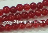 CTG67 15.5 inches 3mm round tiny dyed white jade beads wholesale
