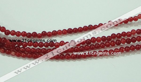 CTG67 15.5 inches 3mm round tiny dyed white jade beads wholesale