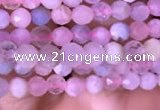 CTG711 15.5 inches 3mm faceted round tiny morganite beads