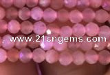 CTG718 15.5 inches 2mm faceted round tiny peach moonstone beads