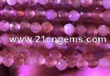 CTG721 15.5 inches 2mm faceted round tiny golden sunstone beads