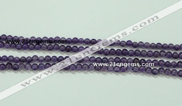 CTG73 15.5 inches 3mm round grade A tiny amethyst beads wholesale