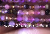 CTG730 15.5 inches 3mm faceted round tiny tourmaline beads