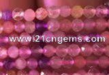 CTG740 15.5 inches 2mm faceted round tiny mixed quartz beads