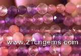 CTG741 15.5 inches 3mm faceted round tiny mixed quartz beads