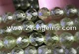 CTG745 15.5 inches 4mm faceted round tiny prehnite beads